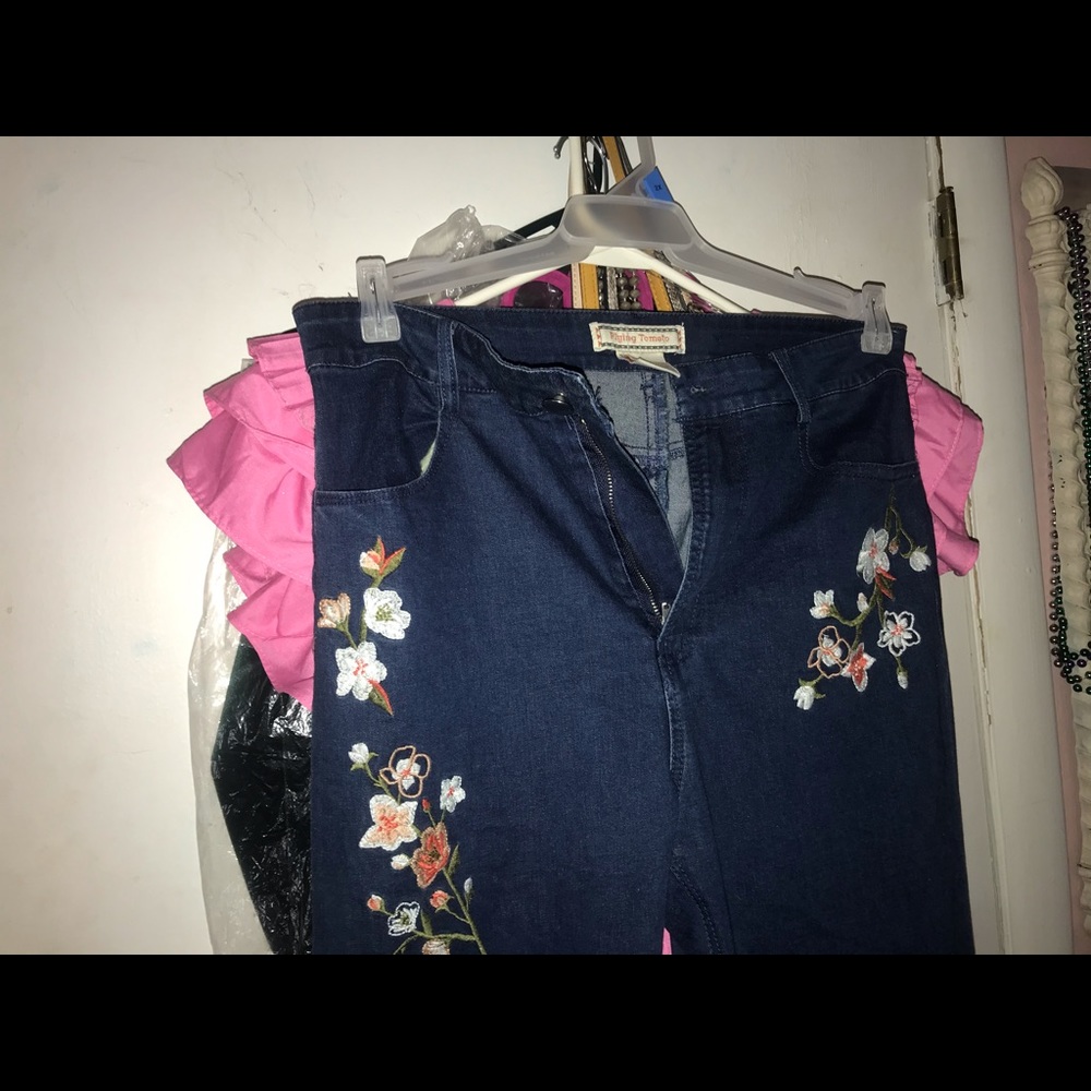 Flower jeans